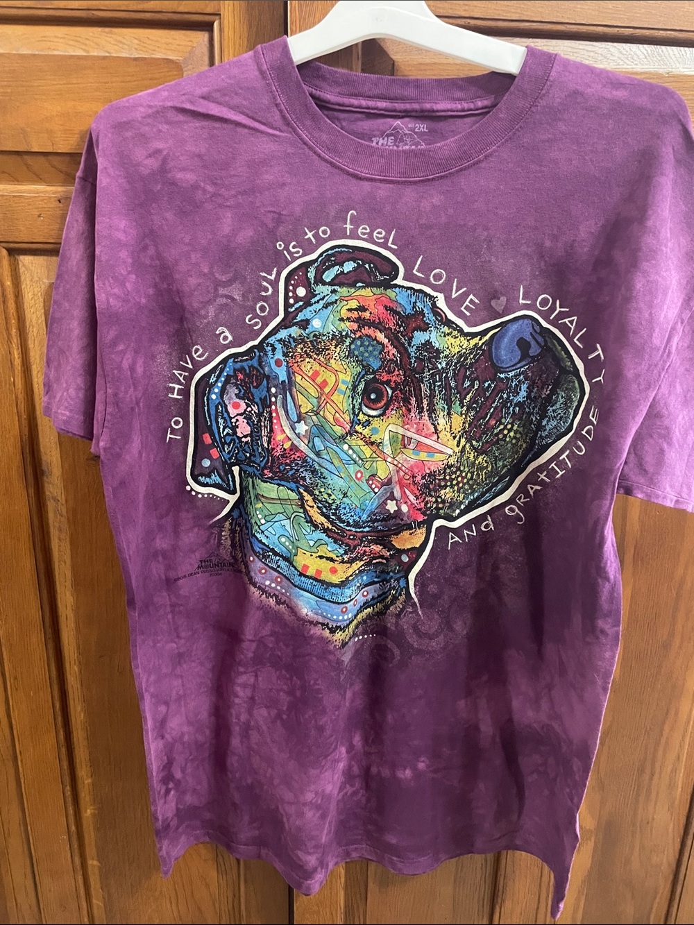 The Mountain Purple Tie-Dye Dog Graphic Tee NWOT Sz. 2XL